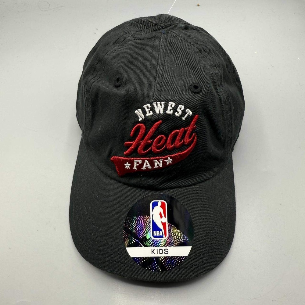 Miami Heat Hat Kids Infant Black NBA‎ Stretch Strap Back Cap New